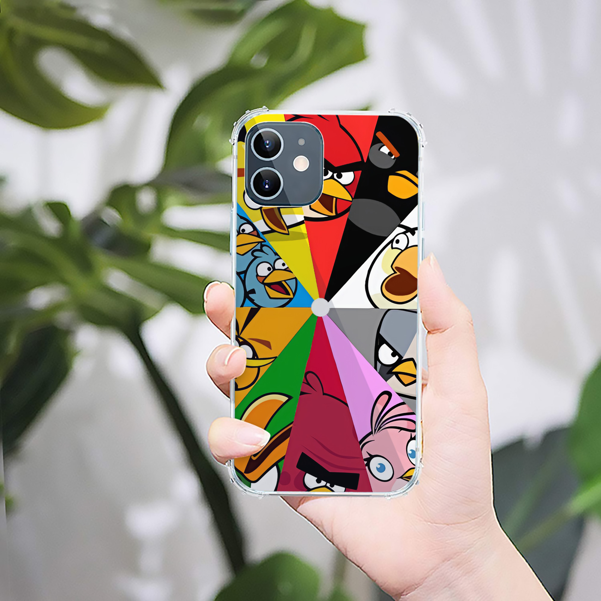 （画像用） Angry Birds アングリーバード 【iPhone 12シリーズ対応】透明スマホケース（クリアソフトケース）